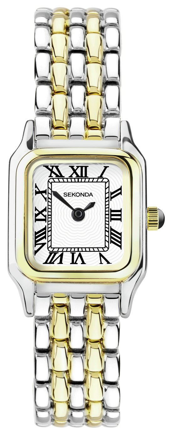 Sekonda Monica Ladies White Dial Two Tone Bracelet Watch | argos.co.uk