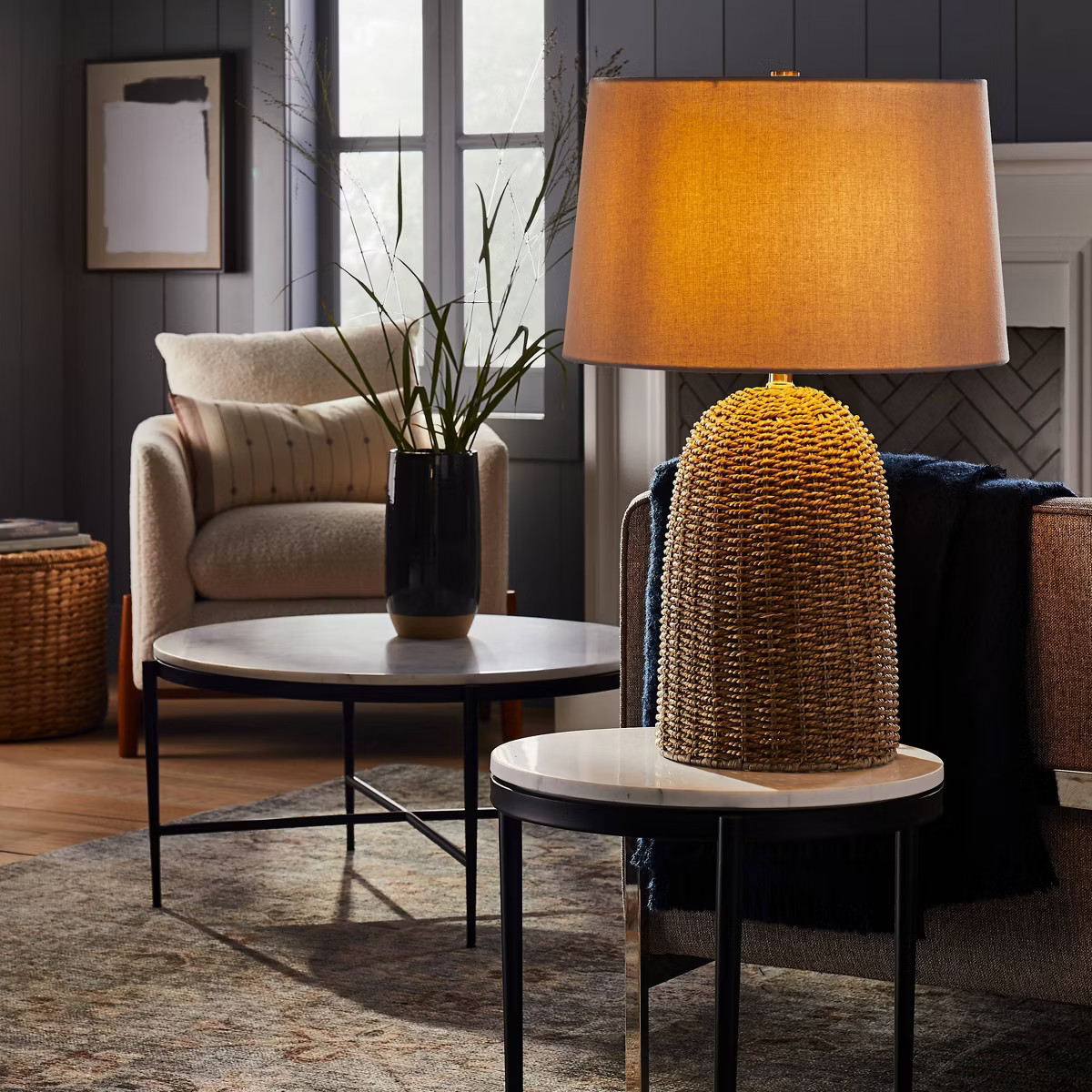 Large Seagrass Table Lamp (Includes LED Light Bulb) Natural - Threshold™ designed with Studio M... | Target