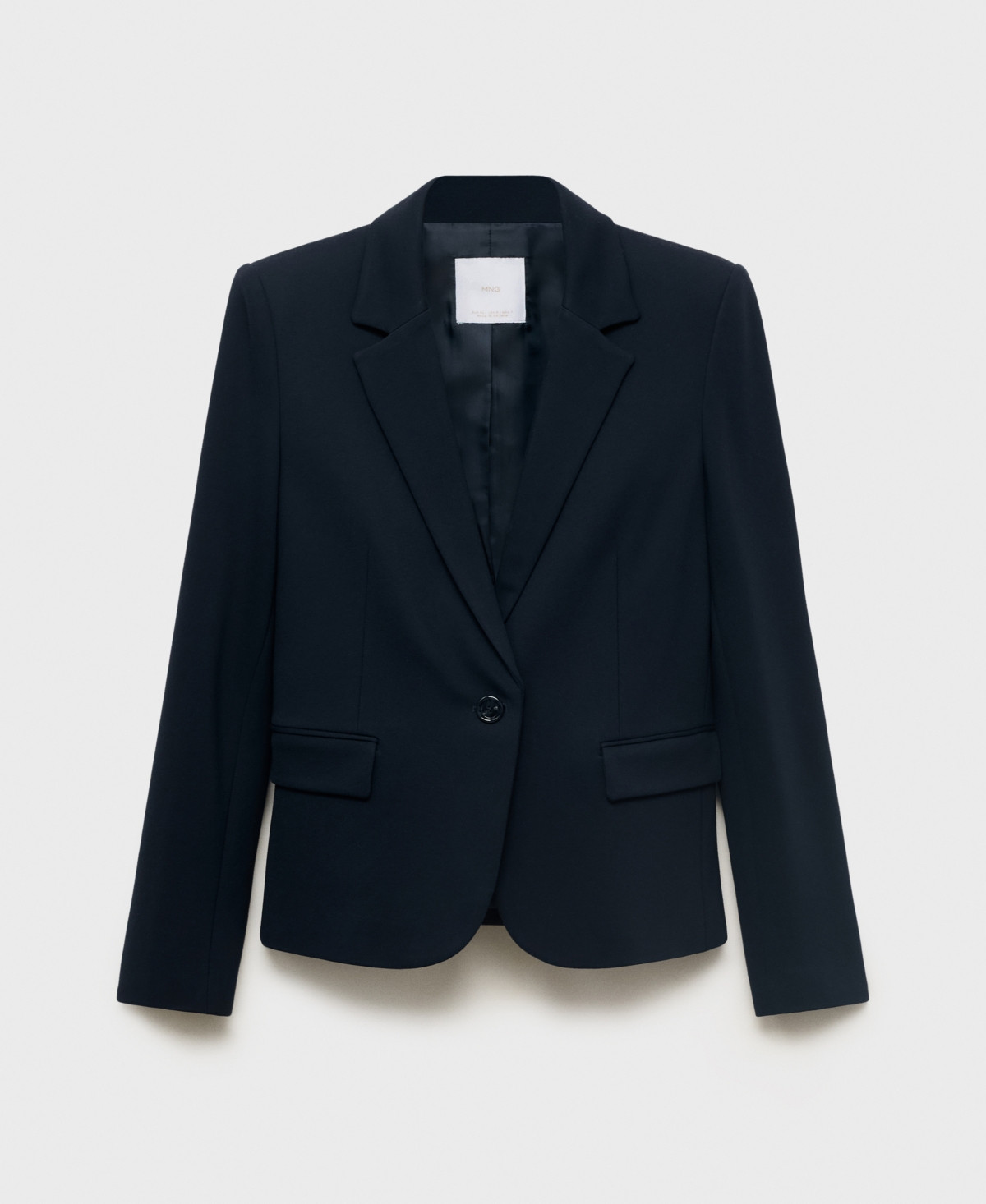 Mango Women's Fitted Suit Jacket - Dark Navy | Macy's