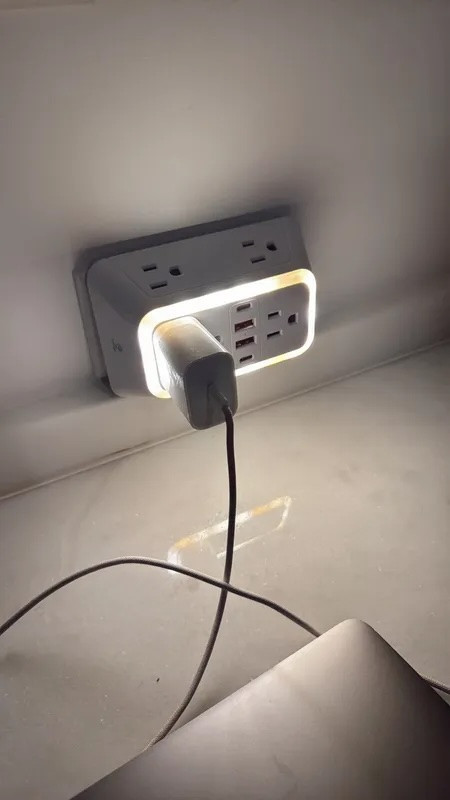 This wall outlet extender adds extra plugs + USB ports without the clutter — and the built-in night light is so convenient for bedrooms, bathrooms, etc.🥰 

Home, Amazon, gadget, essentials, outlet extension, night light, glow in the dark, practical, Katy roach, livingmybeststyle 

 #LTKHome