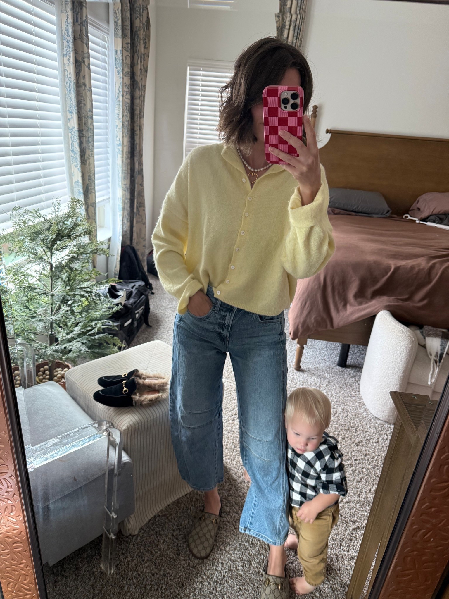 OUTFIT OF THE DAY. 

The best cardigan there is! The Things Between Piper Cardigan in butter yellow! 
I want one in EVERY color & there are a lot 😂 I’m wearing a size small but I could easily do an XS. 

Linking my whole outfit here plus some other similar options! 👇🏼
#ootd #cardigan 

#LTKmomlife #LTKFindsUnder100 #LTKootd