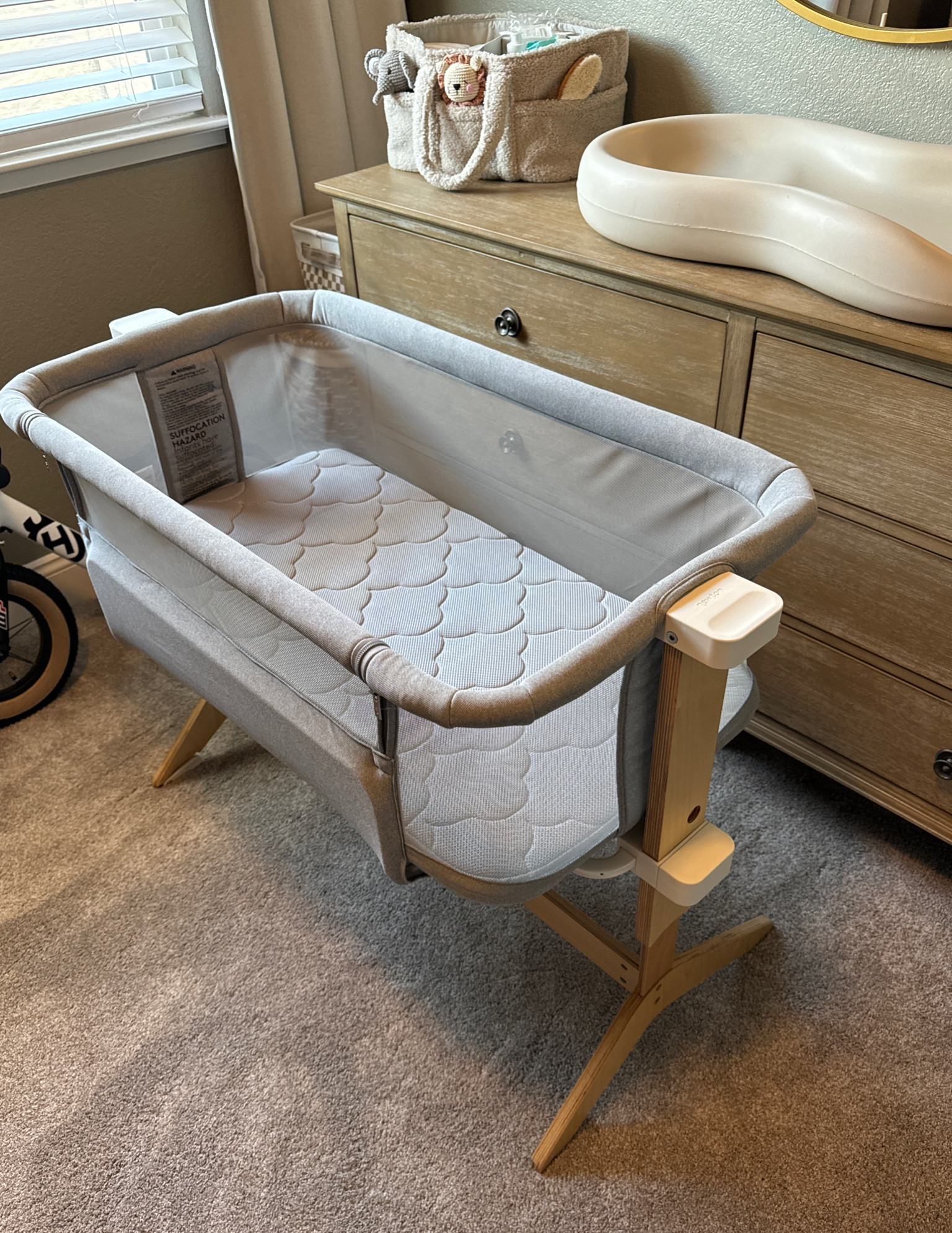 The Newton bassinet/bedside sleeper! So cute, but also functional (breathable, great size, adjustable height, easy to build/collapse), unzips on the side for easy newborn access & holds up to 20 lbs weight!

#LTKBaby #LTKBump