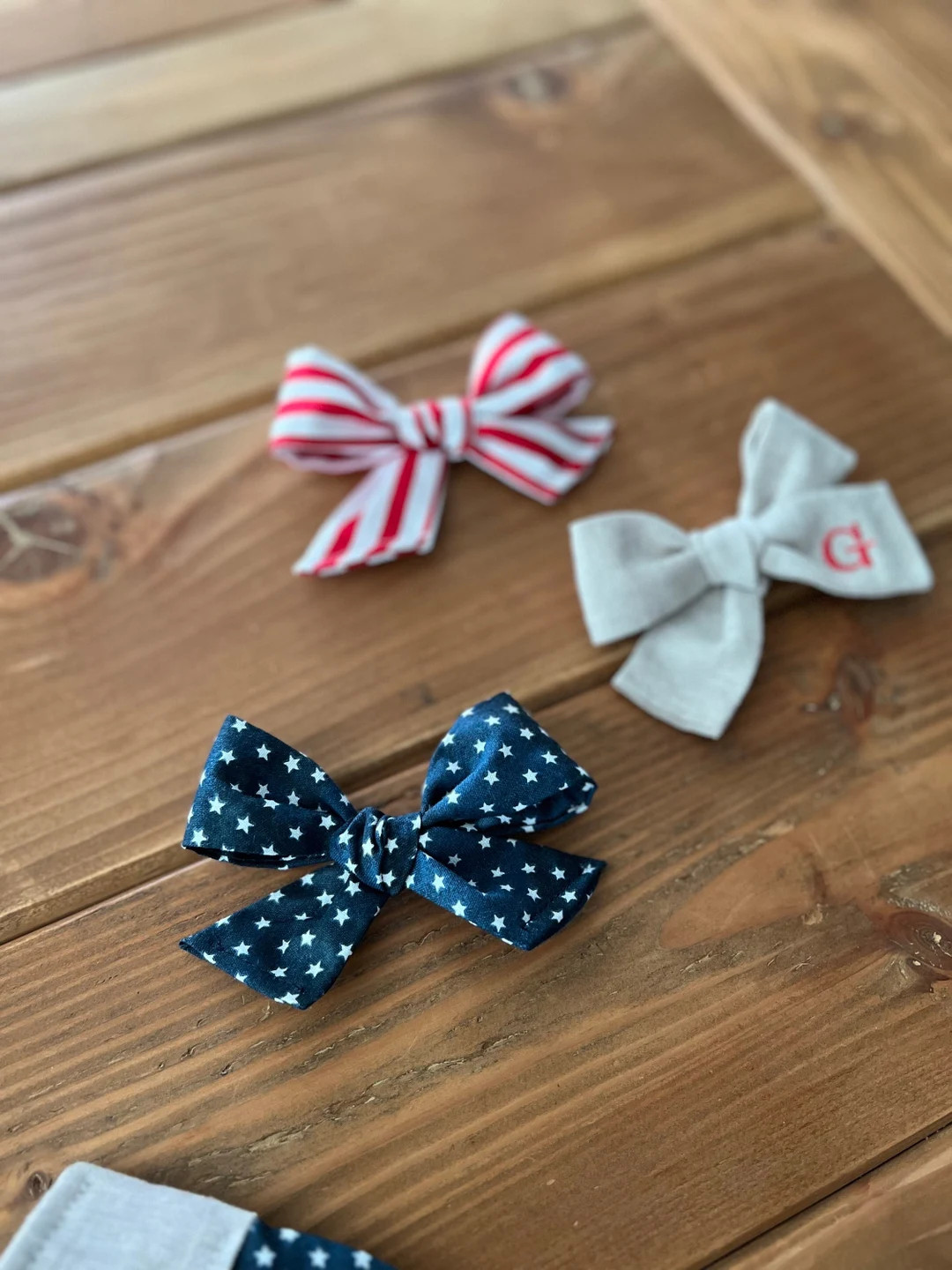 4th of July Hair Bows, Personalized Patriotic Bow, Stars & Stripes, Summer Hair Bows, Trendy Bow,... | Etsy (US)