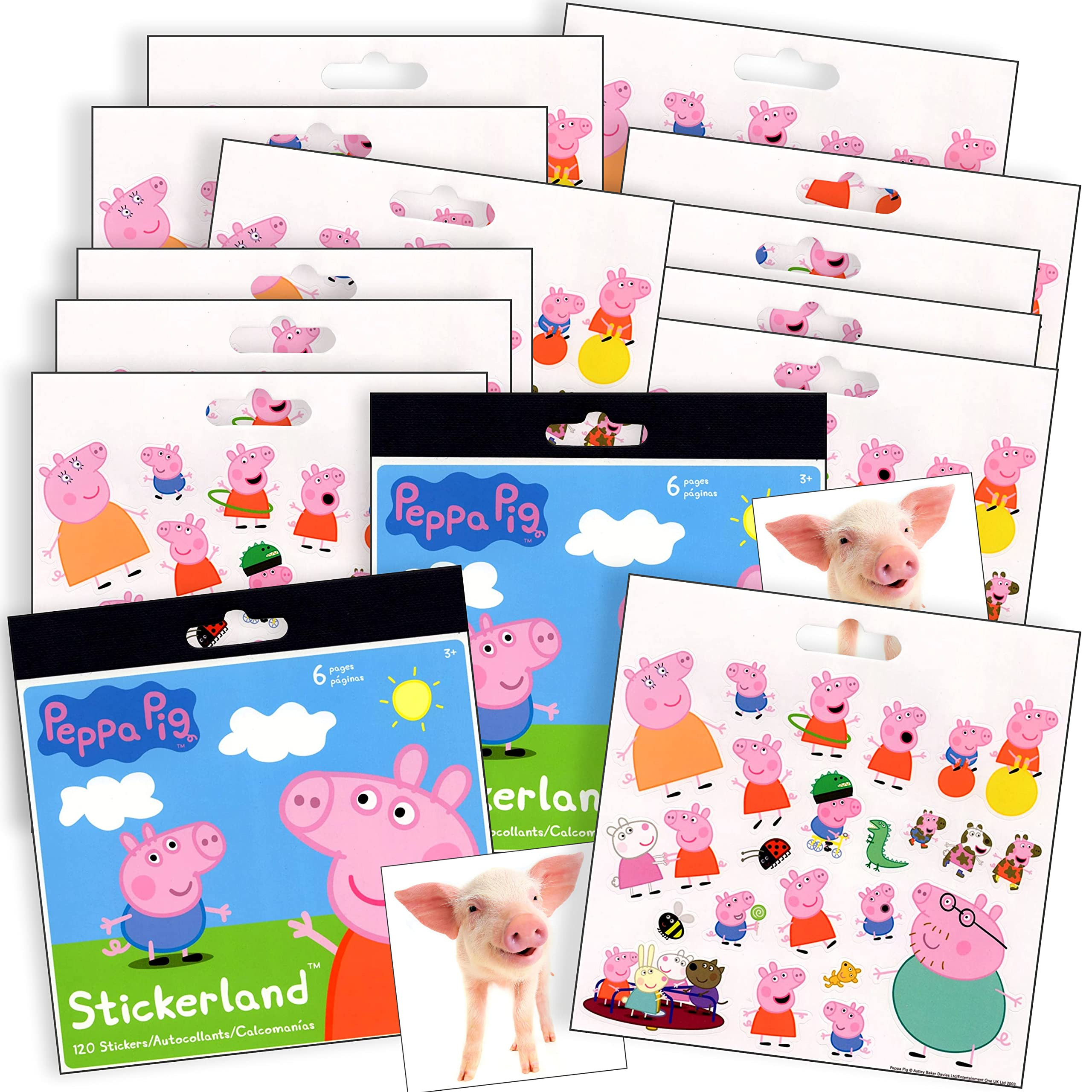 Peppa Pig Stickers Party Favors ~ Bundle Includes 12 Sheets of Peppa Pig Stickers (Peppa Pig Part... | Amazon (US)