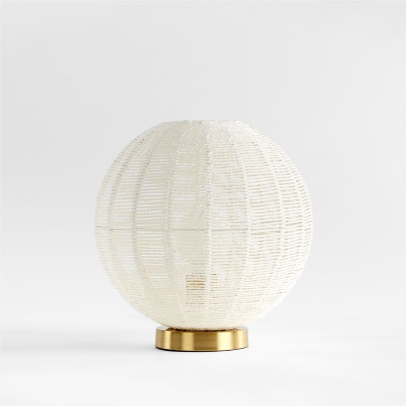 Kids Round Ivory Woven Desk Lamp | Crate & Kids | Crate & Barrel