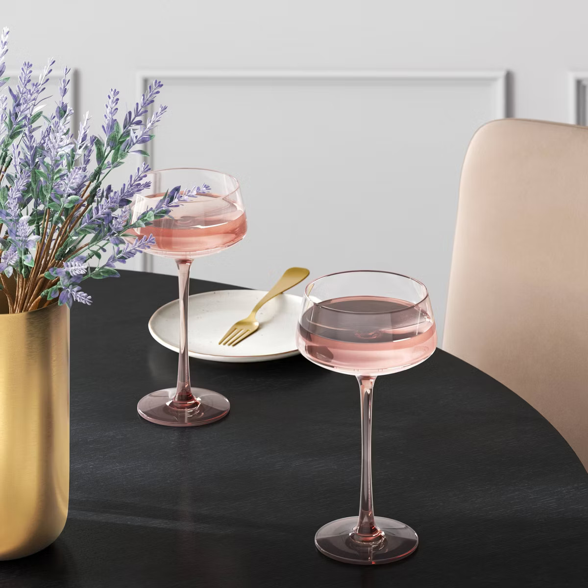 9.8oz Cocktail Coupe Glass Pink - Threshold™: Dishwasher-Safe, Lead-Free Drinkware, Recycled Co... | Target