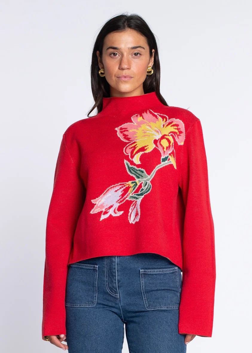Stevie Sweater in Fall Blooms | Elizabeth James The Label