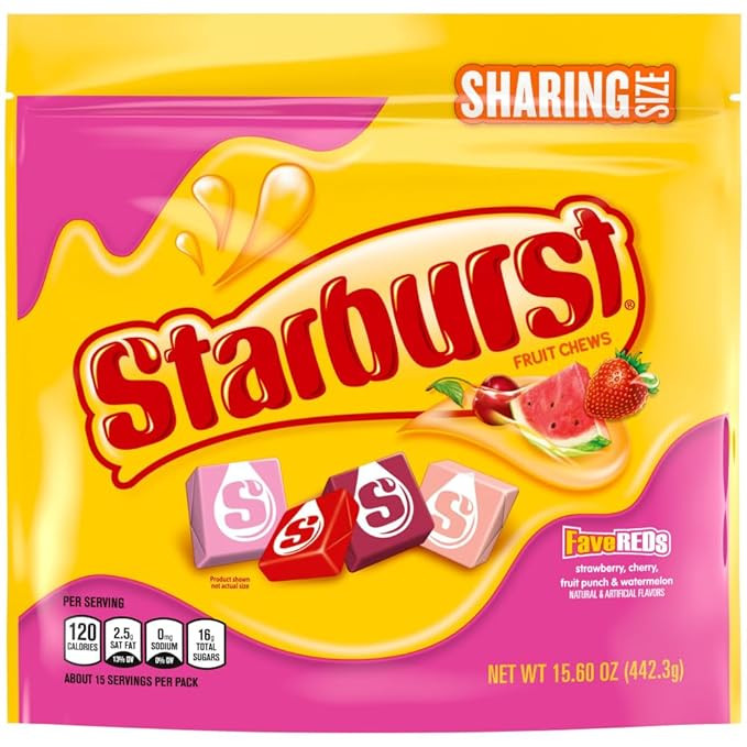 STARBURST FaveREDS Fruit Chews Chewy Easter Candy, Sharing Size, 15.6 oz Bag | Amazon (US)