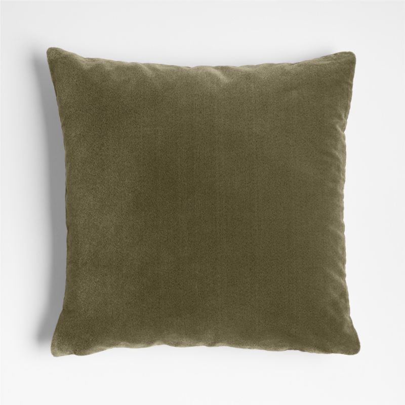 Faux Mohair Linen 20"x20" Garden Green Throw Pillow with Down-Alternative Insert + Reviews | Crat... | Crate & Barrel