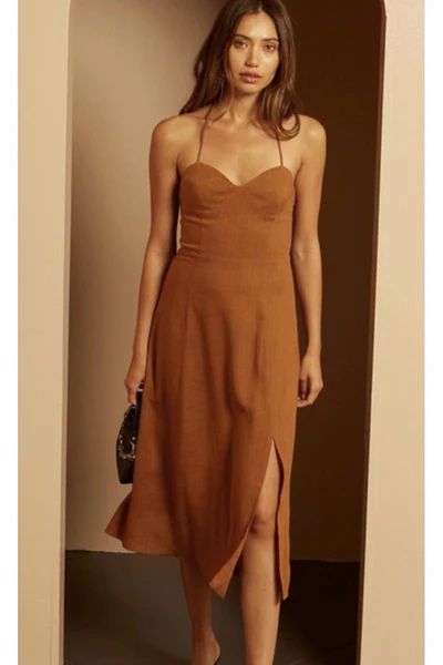 Lenora Linen Dress $58 S-L | Indigo Closet 