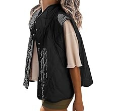 Veatzaer Womens Puffer Vest Cropped Quilted Stand Collar Lightweight Jacket Sleeveless Button Dow... | Amazon (US)