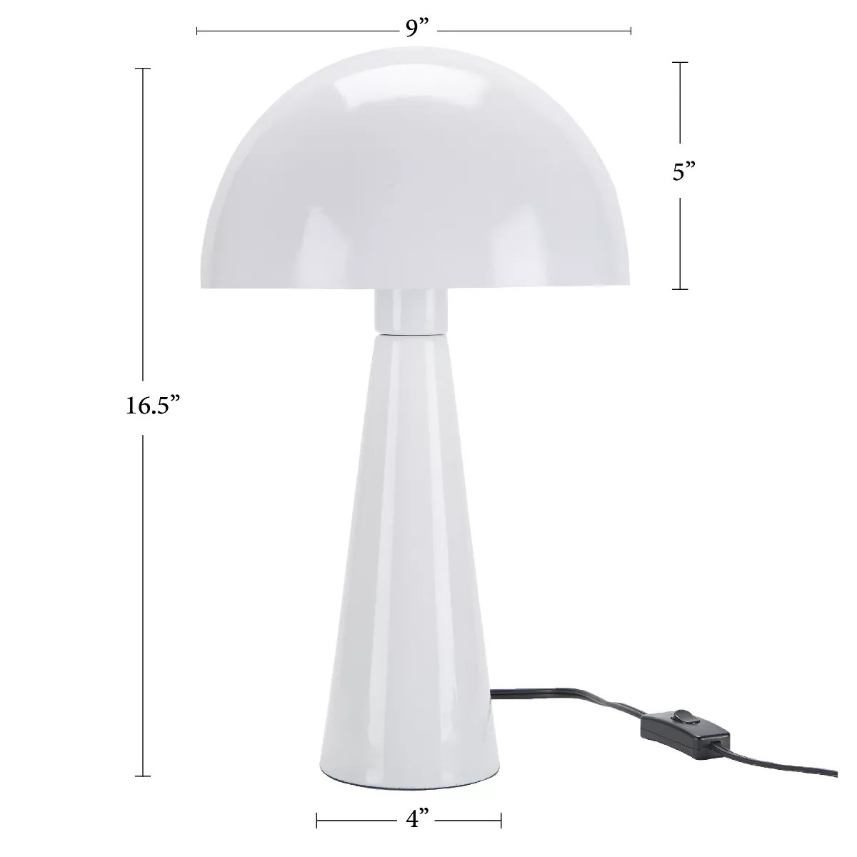 16" Modern Iron Mushroom White Table Lamp - Nourison | Target
