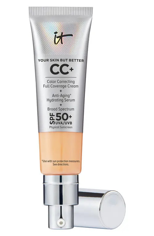 IT Cosmetics CC+ Color Correcting Full Coverage Cream SPF 50+ in Neutral Medium at Nordstrom, Size 1.08 Oz | Nordstrom