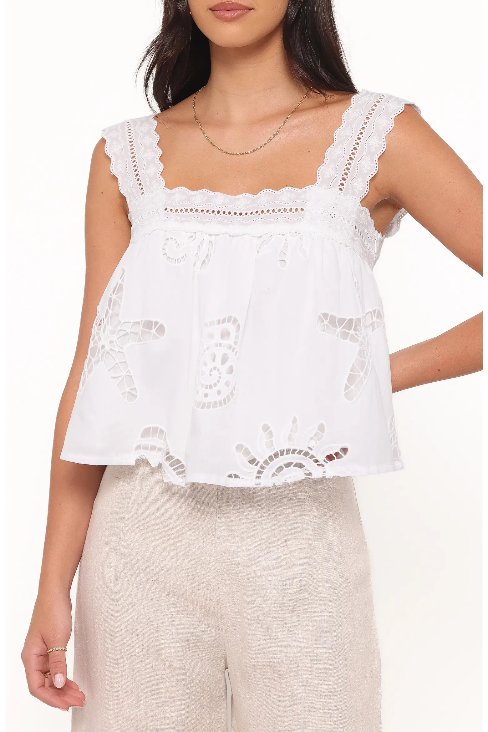 Aideen Sleeveless Eyelet Top (Women) | Nordstrom | Nordstrom