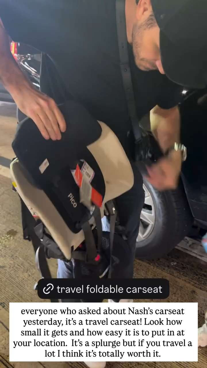 Nash's carset is a travel carseat! It's so convenient - look how small it gets and how easy it is. Splurge but so worth it! 

 #LTKTravel #LTKBaby