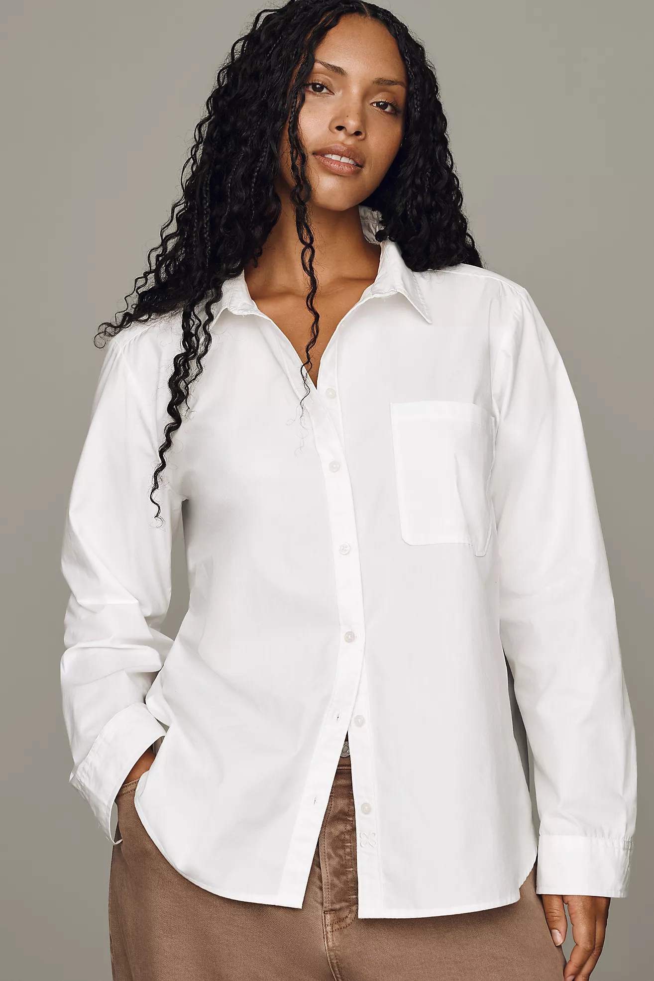 Maeve Kate Cotton Classic Buttondown Shirt | Anthropologie (US)