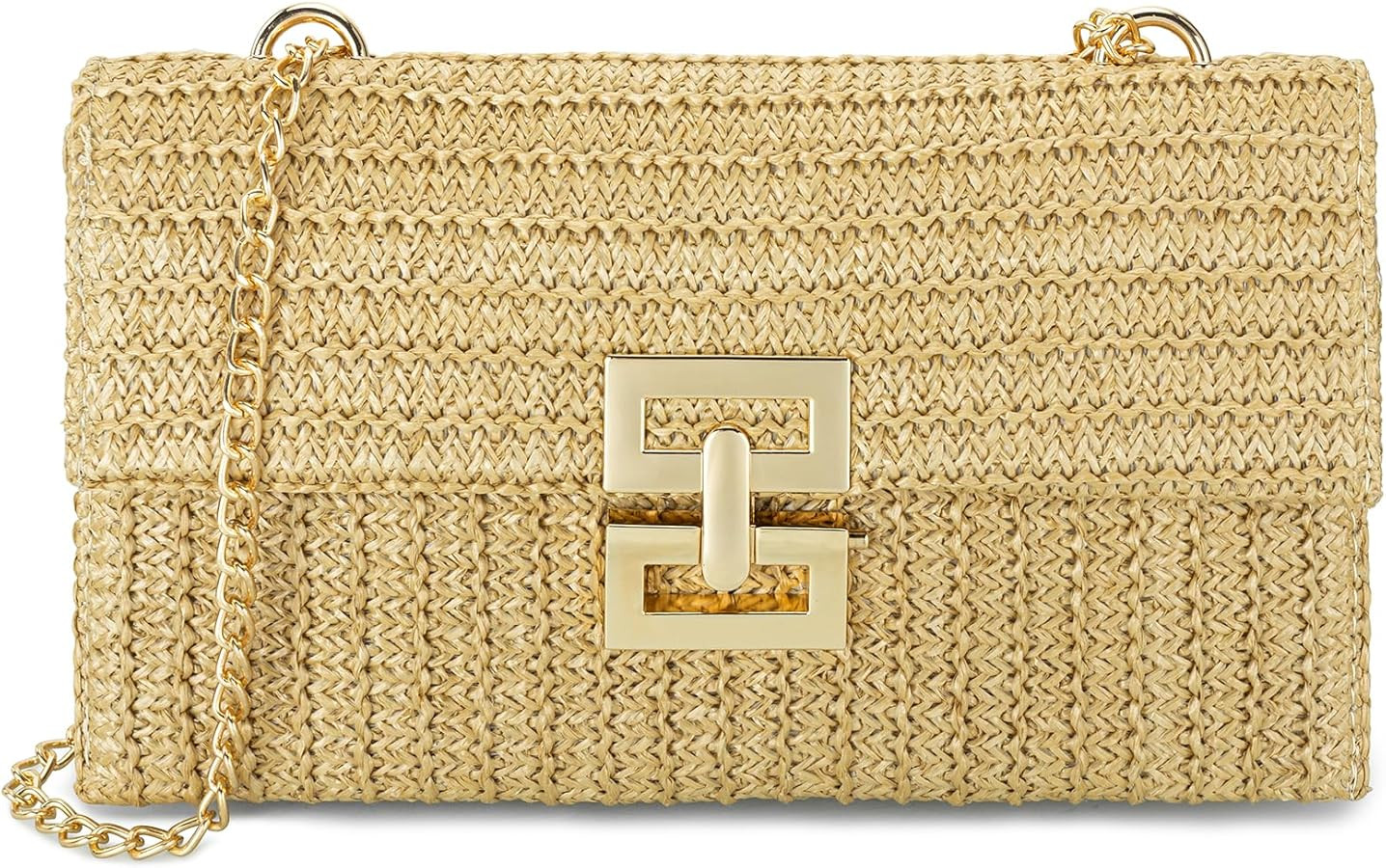 MilkyWay Straw Clutch Purse for Women, Woven Handbag Summer Beach Rattan Crossbody Envelope Bag W... | Amazon (US)