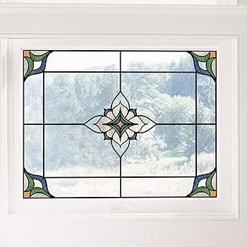 InHome NH2415 Blue Alden Stained Glass Decal, Green | Amazon (US)