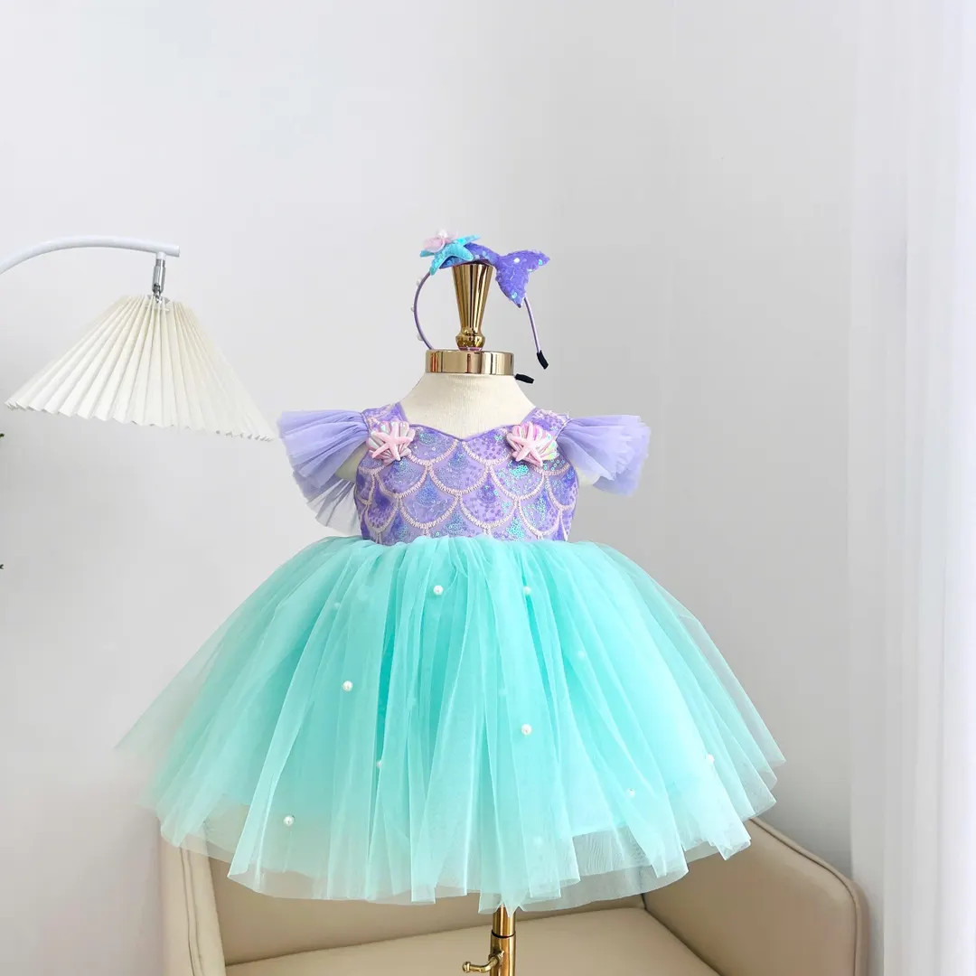 Ariel  Inspired Girl Dress 1–6Y | Mermaid Tulle Princess Dress | Disney Theme Birthday Outfit |... | Etsy (US)