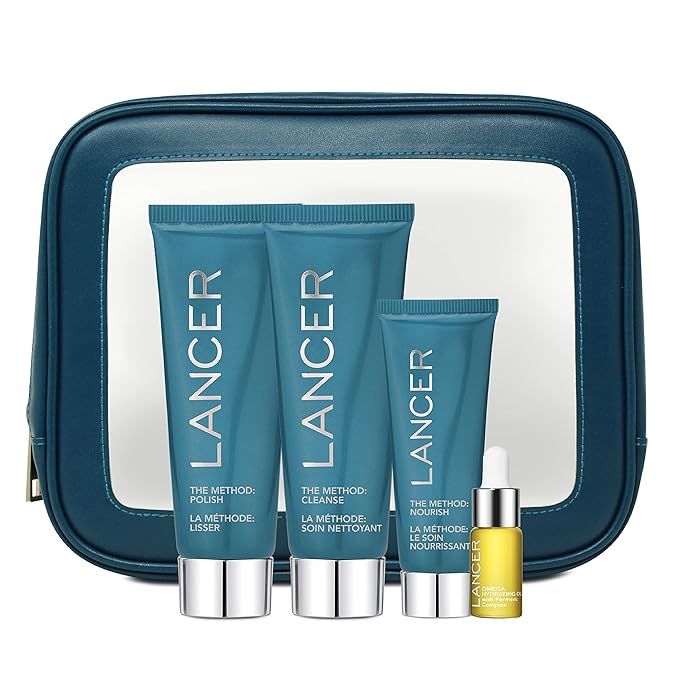 Lancer Skincare The Method Intro Kit, 3-Step Facial Exfoliator, Cleanser, & Moisturizer Kit, Reve... | Amazon (US)