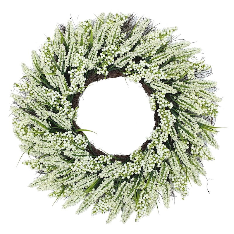 White Heather Berry Wreath, 30" | At Home