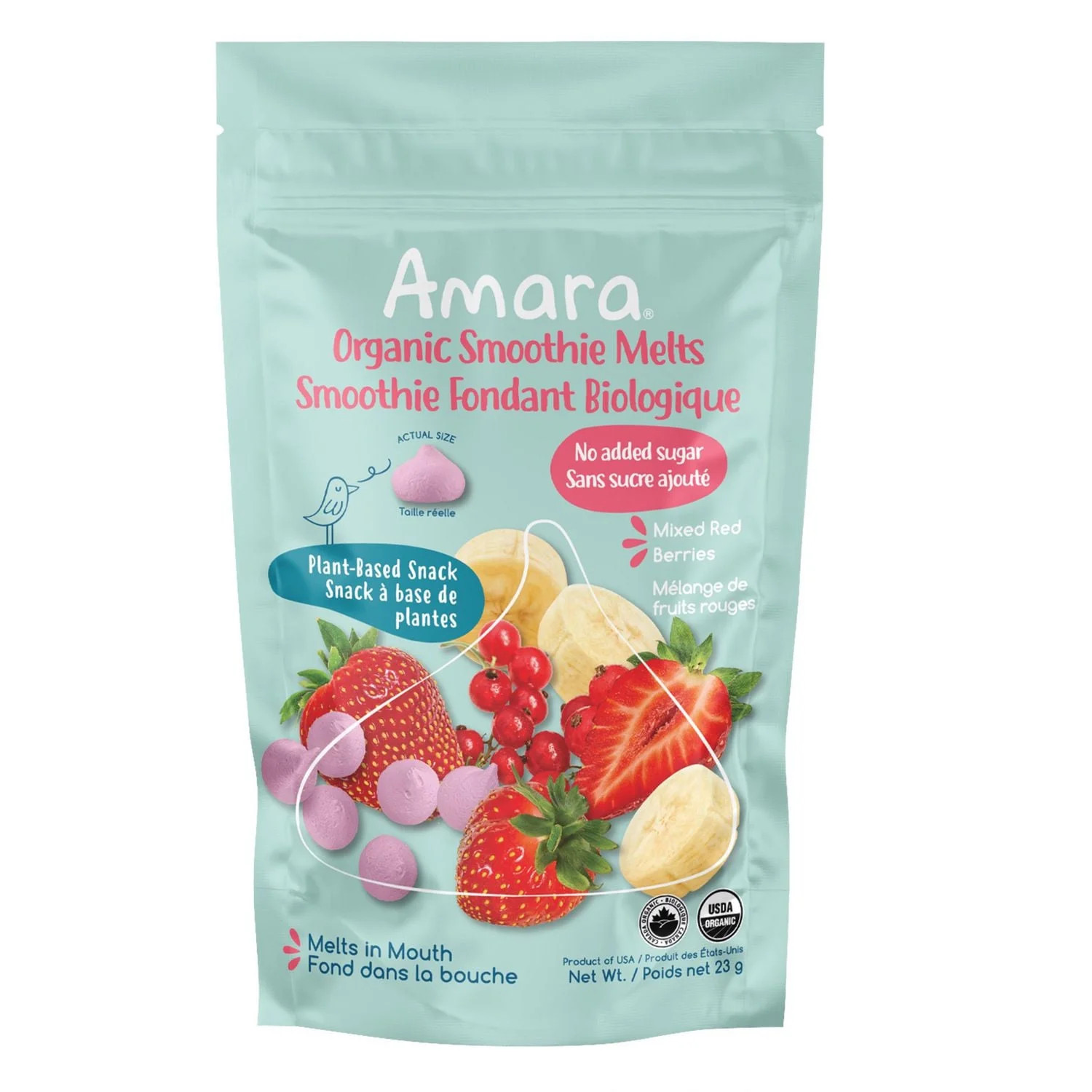 Amara Organic Smoothie Melts Mixed Red Berries, Mixed Red Berries | Walmart (CA)