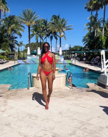Red two piece bikini swim swim | vacation | Miami trip | summer | hot weather 

#LTKfit #LTKswim #LTKstyletip