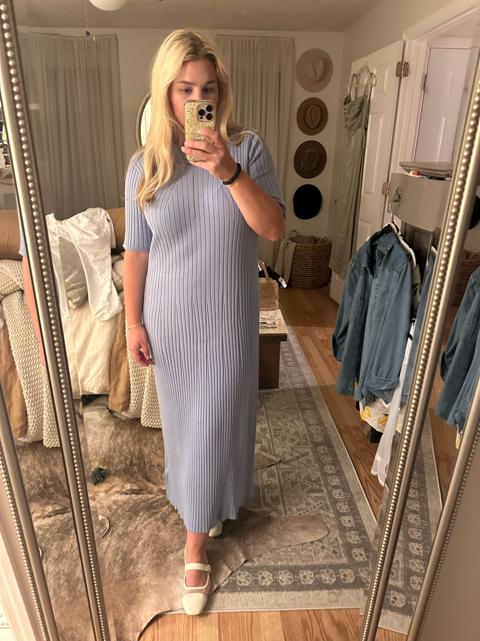 Work wear. Summer fashion. Comfy fashion. Cozy chic. Outfit inspo. Dress and ballet flats. Fashion inspo  

#LTKWorkwear