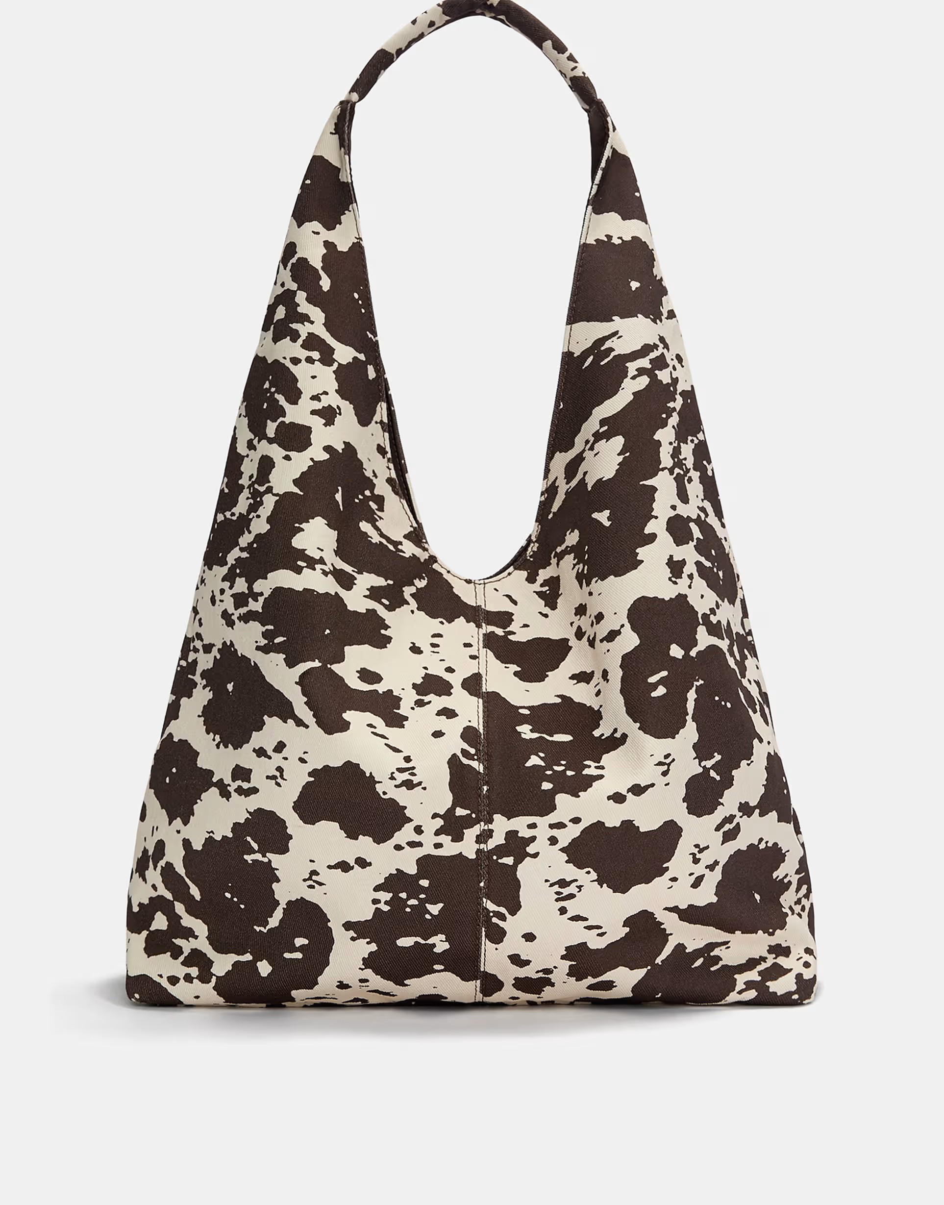 Pull&Bear cow print canvas shopper bag in brown | ASOS | ASOS (Global)