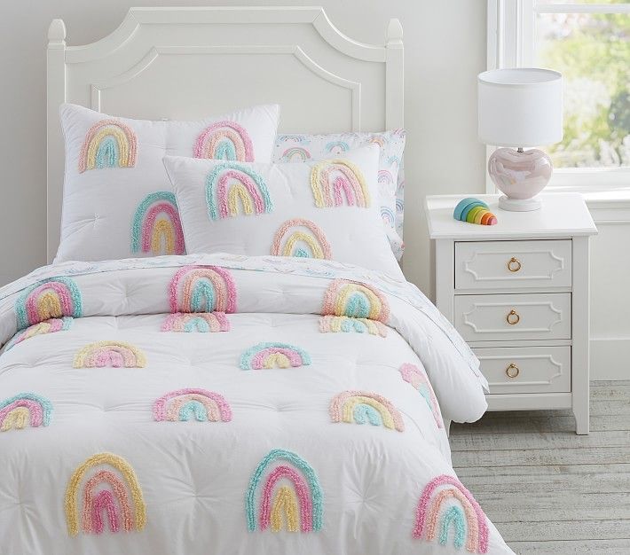 Candlewick Rainbow Comforter & Shams | Pottery Barn Kids