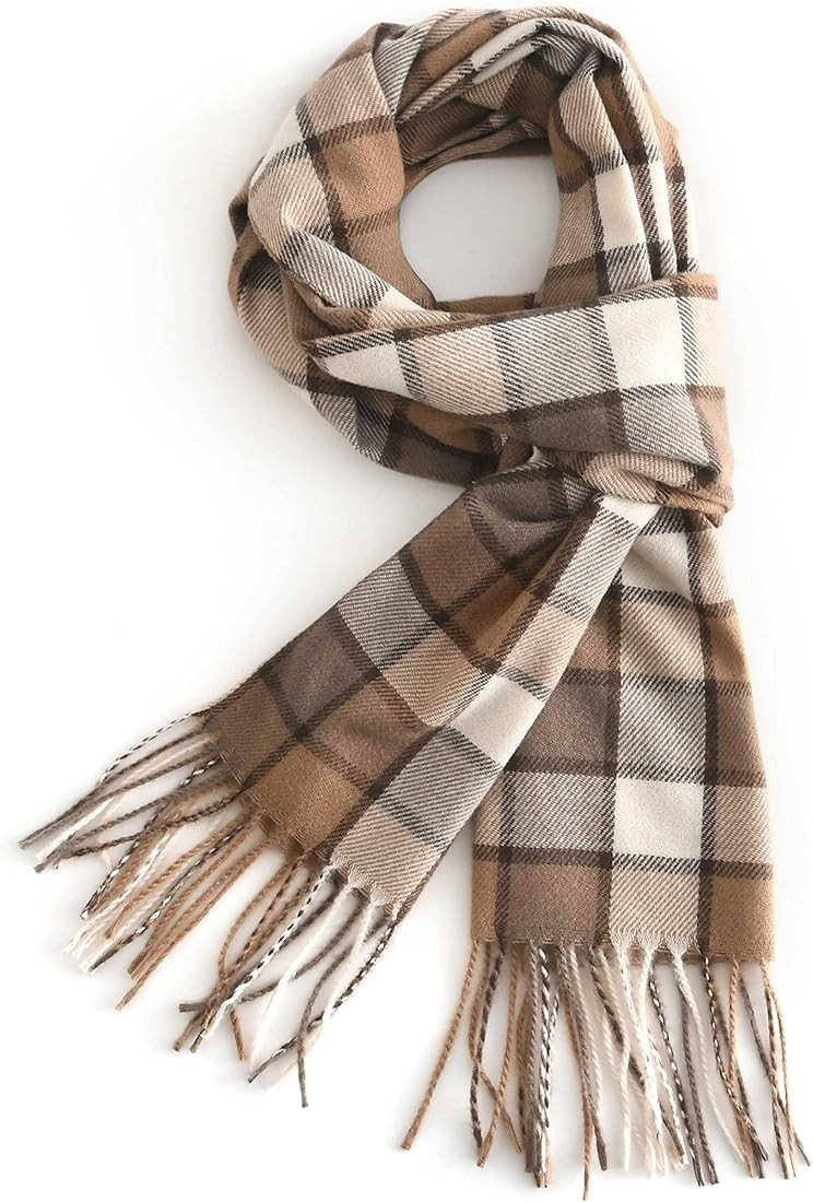 RonFoxi Plaid Scarf,Unisex Super Soft Classic Tartan Checkered Cashmere Feel Scarves Warp for Spr... | Amazon (US)