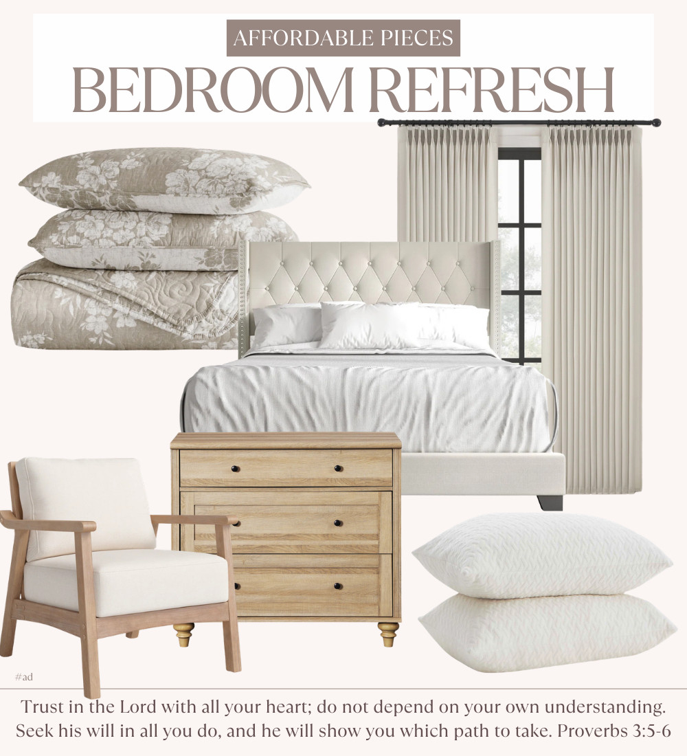 affordable bedroom refresh with neutrals 

 #LTKmomlife #LTKOver40 #LTKHome