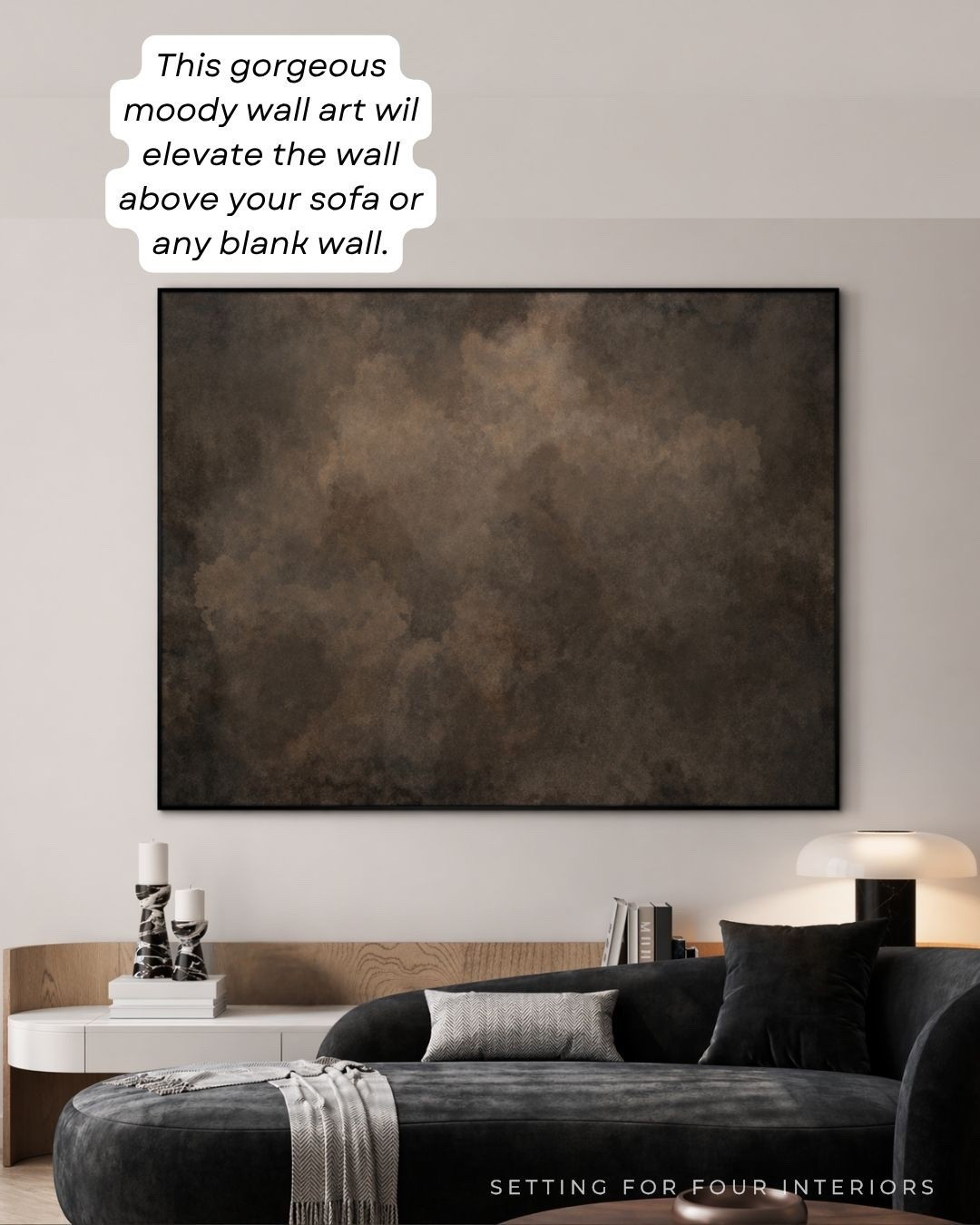 Moody earthy wall art - designer look for less!  Decor above a sofa, blank wall decor, brown, beige,
Sale,, modern, neutral aesthetic, Restoration Hardware style, Amazon home, Crate & Barrel, Arhaus style, modern, minimalist 

#LTKmomlife #LTKSaleAlert #LTKHome