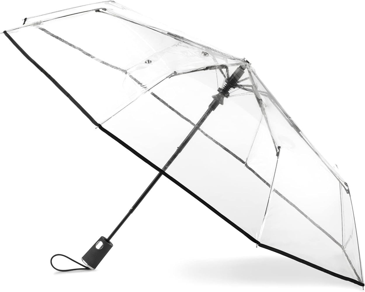 totes Clear Canopy Automatic Open Foldable Umbrella | Amazon (US)