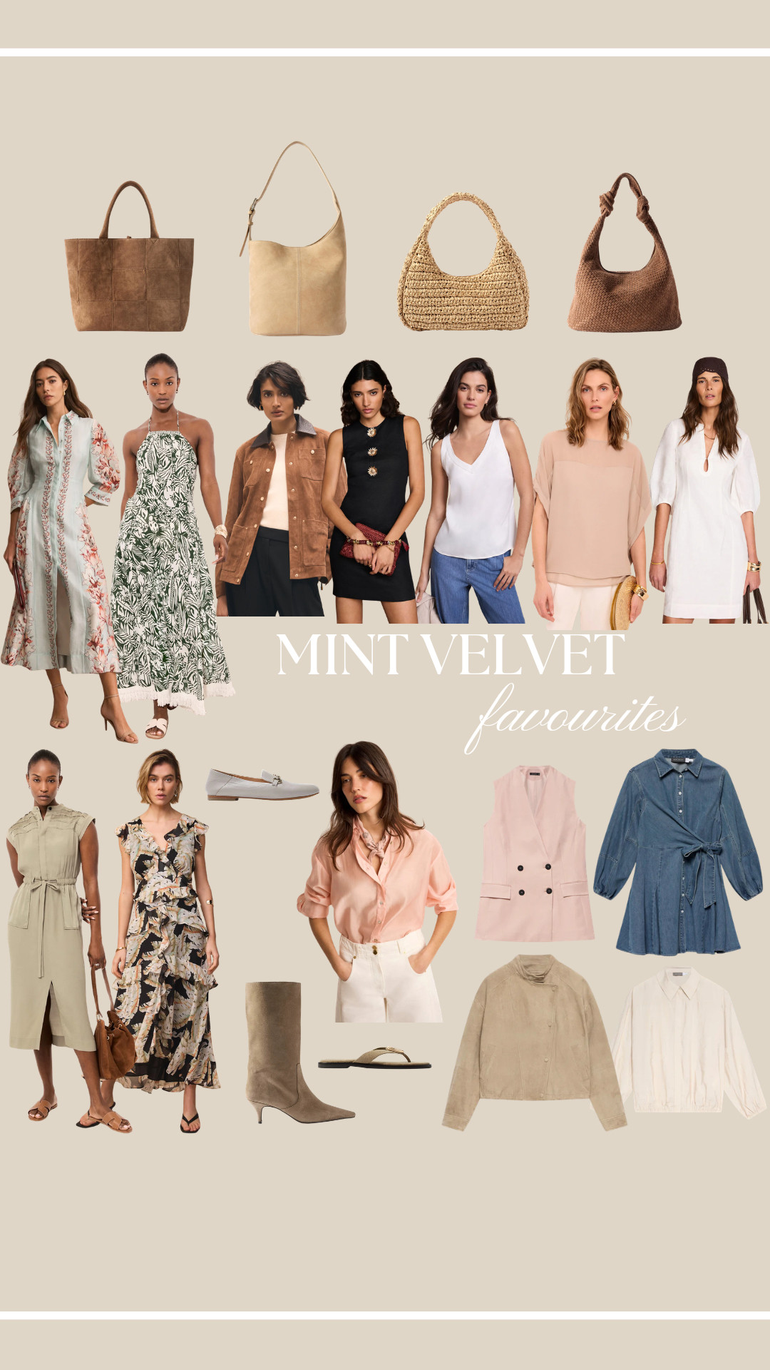 Mint Velvet Sale Favourite Picks
Spring Outfit Inspo, Spring Patterns, Spring Colours, Bag, Acessories, Boots, Suede Jackets 

 #LTKuk #LTKspring #LTKeurope
