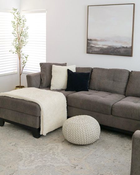 Living Room decor, neutral living room home decor, neutral ruggable area rug

#LTKunder100 #LTKhome #LTKSeasonal