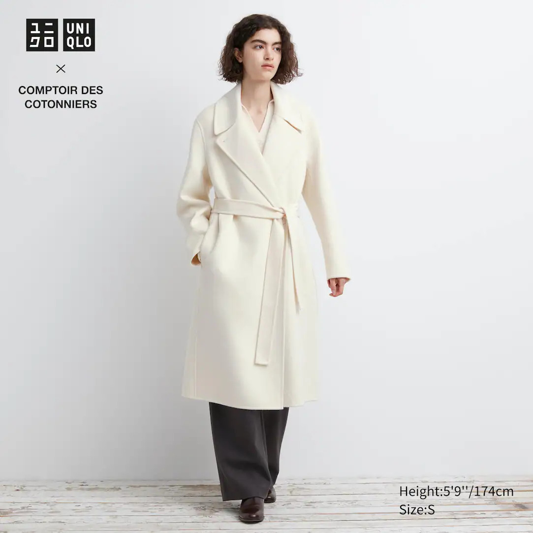 WOOL BLEND WRAP COAT | UNIQLO (UK)