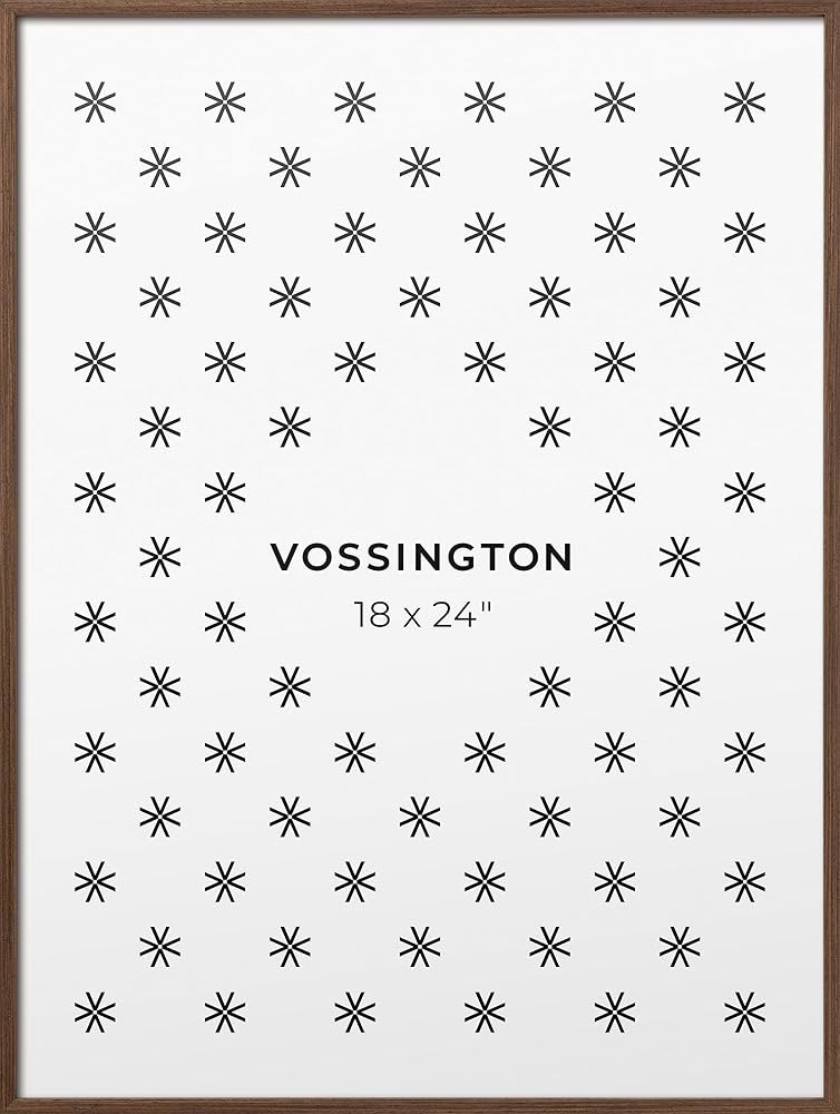 Amazon.com - Vossington Thin 18x24 Poster Frame - Walnut Frame Color (Real Wood Grain Finish) - S... | Amazon (US)