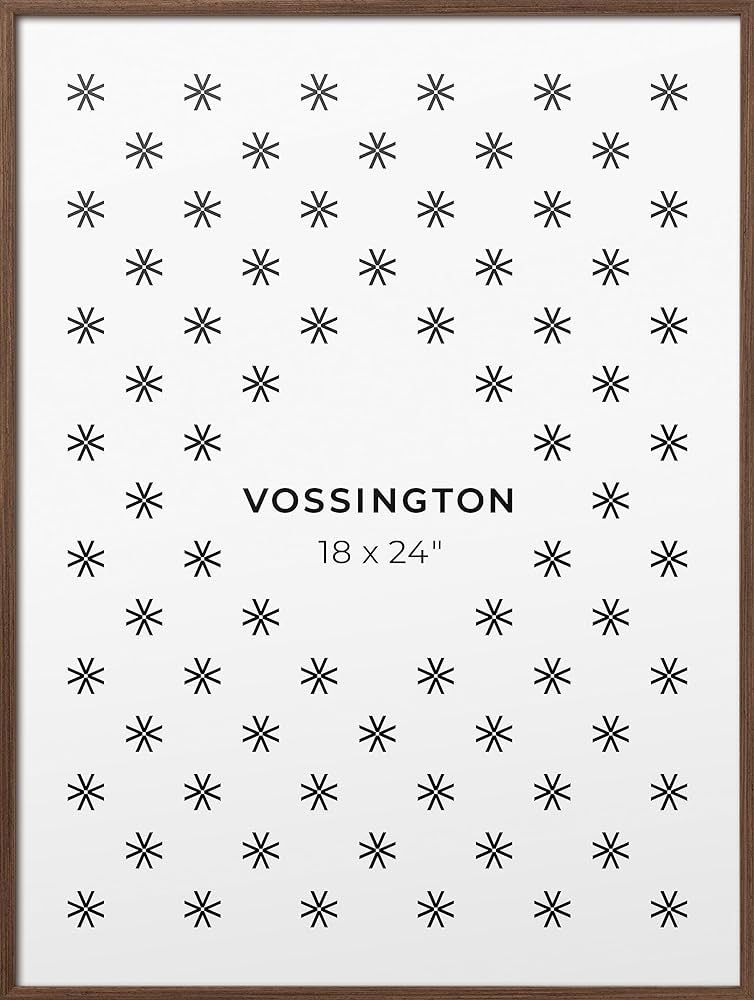 Amazon.com - Vossington Thin 18x24 Poster Frame - Walnut Frame Color (Real Wood Grain Finish) - S... | Amazon (US)