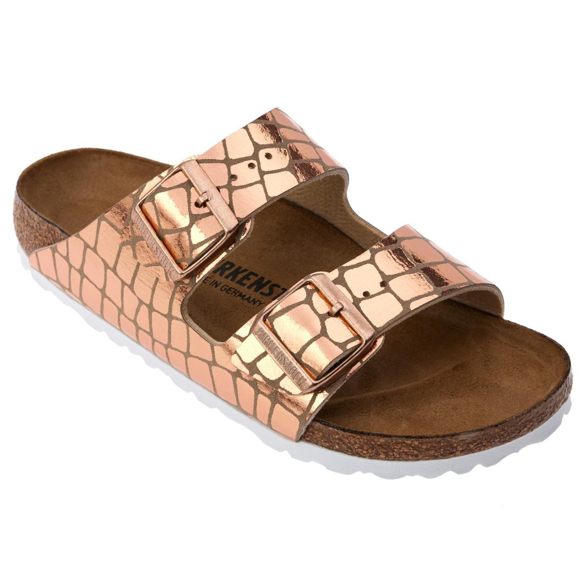 Birkenstock Arizona Gator Gleam Two-Strap Comfort Sandal | HSN