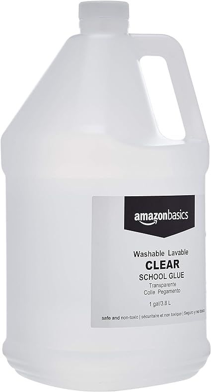 Amazon Basics All Purpose Washable School Clear Liquid Glue - Great for Making Slime, 1 Gallon Bo... | Amazon (US)
