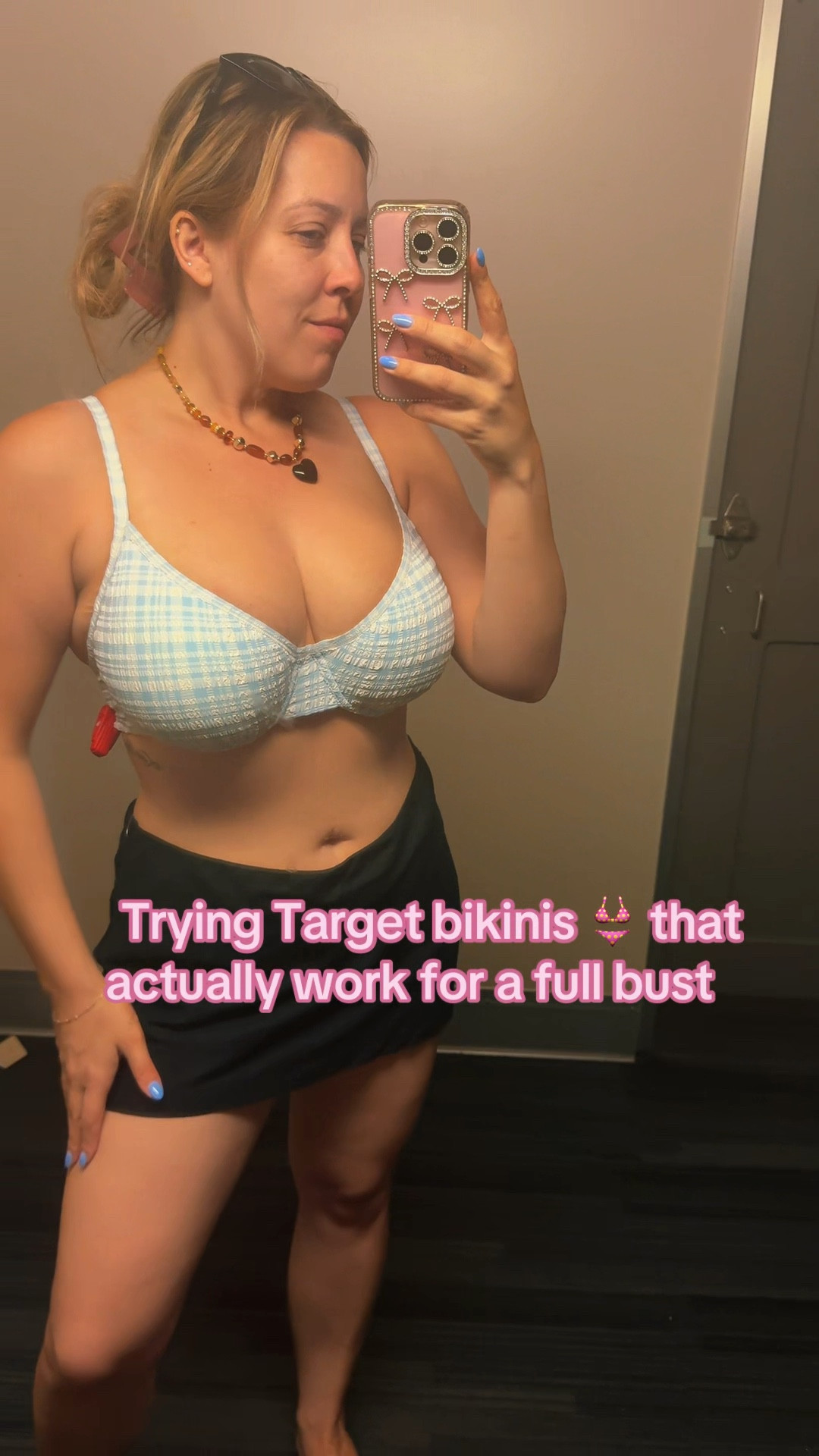 I am in size DD for all and am 34G and they fit!

Bikinis for larger chest
Bikinis for size double d and up
DD bikini cup size Hal
Swimsuits for fuller bust
Target fuller bust swimwear
Blue Gingham print bikini
Supportive bikini tops

#LTKSwim #LTKSeasonal #LTKTravel