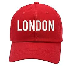 Top Level Apparel London Text Embroidered Low Profile Soft Crown Unisex Baseball Dad Hat | Amazon (US)