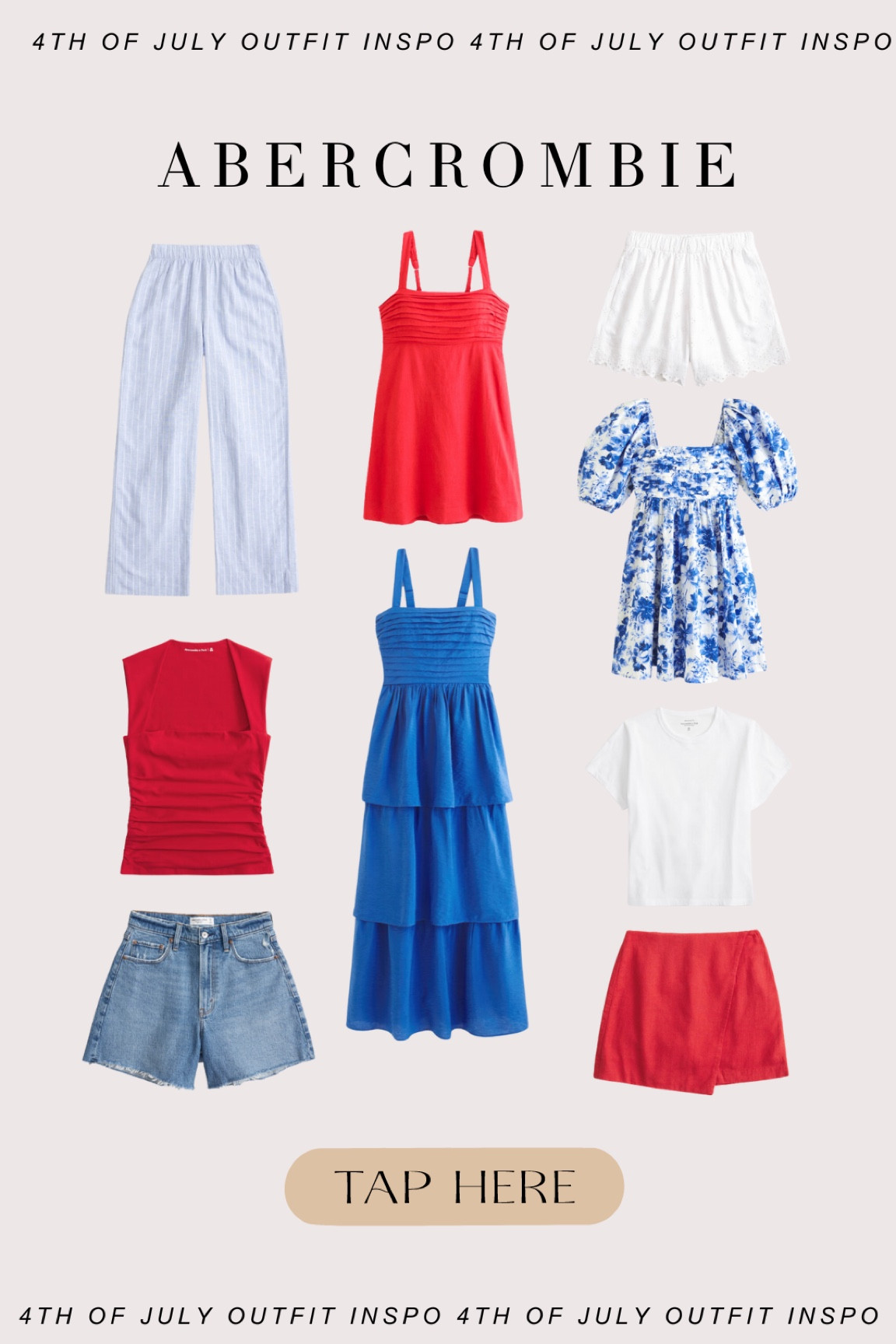 Fourth of July outfit inspo from Abercrombie!! 

#LTKFindsUnder100 #LTKStyleTip #LTKTravel