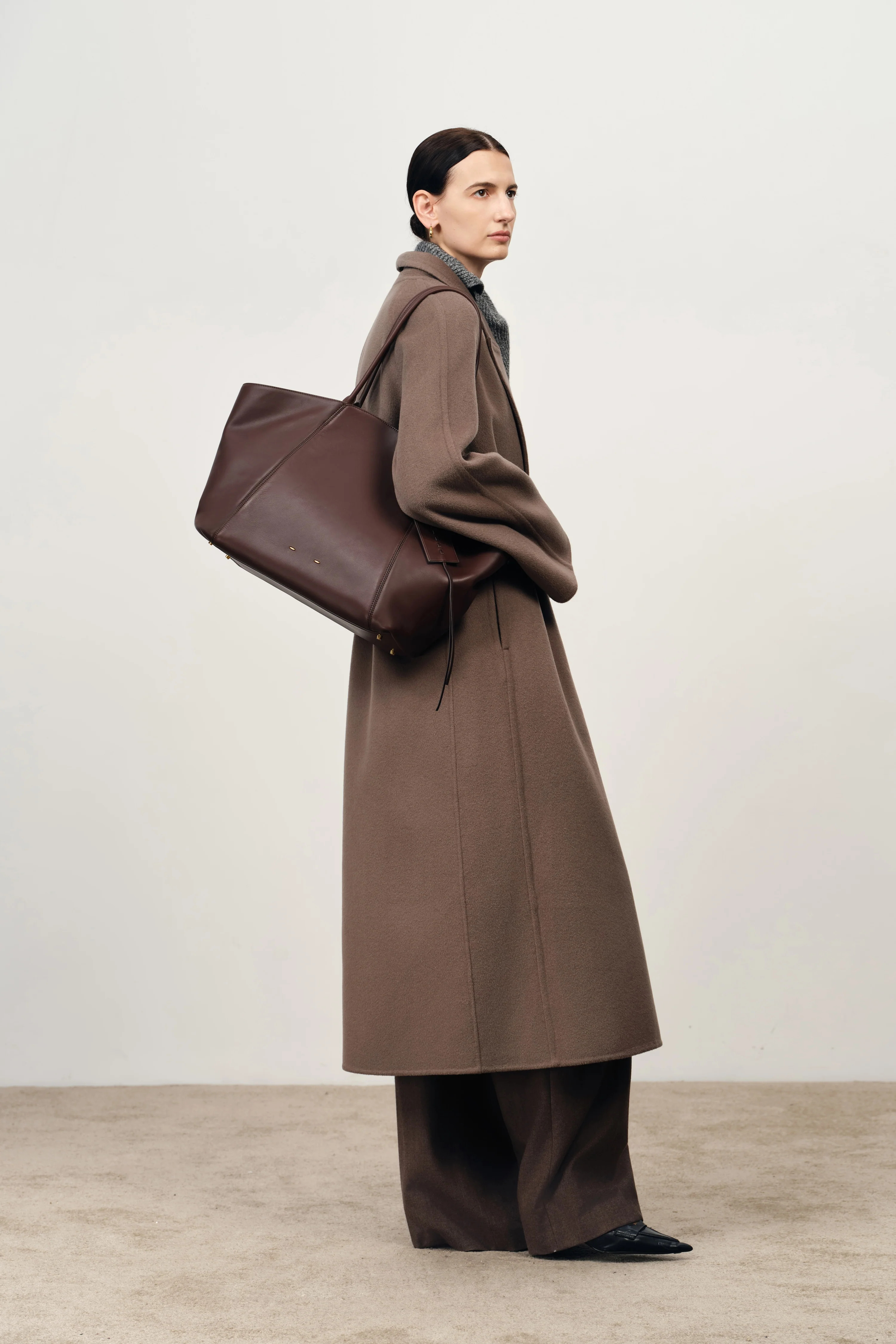 Brera Convertible Tote Bag Large in Dutch Calfskin and Suede | Fabrique