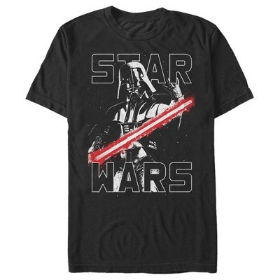 Men's Star Wars Darth Vader Spray Print T-Shirt - Black - Small | Target