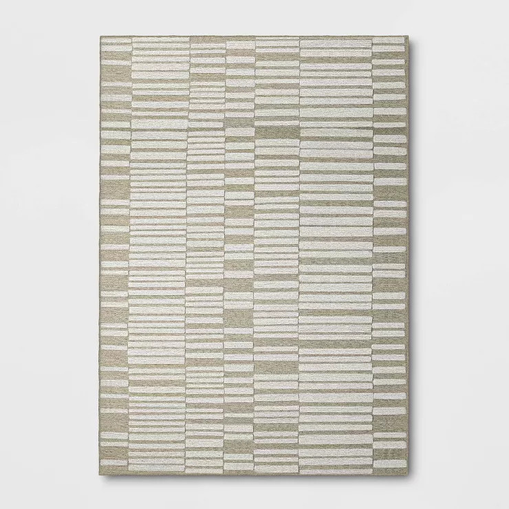 Handloom Tufted Wool Area Rug Heathered Cream - Threshold™ | Target