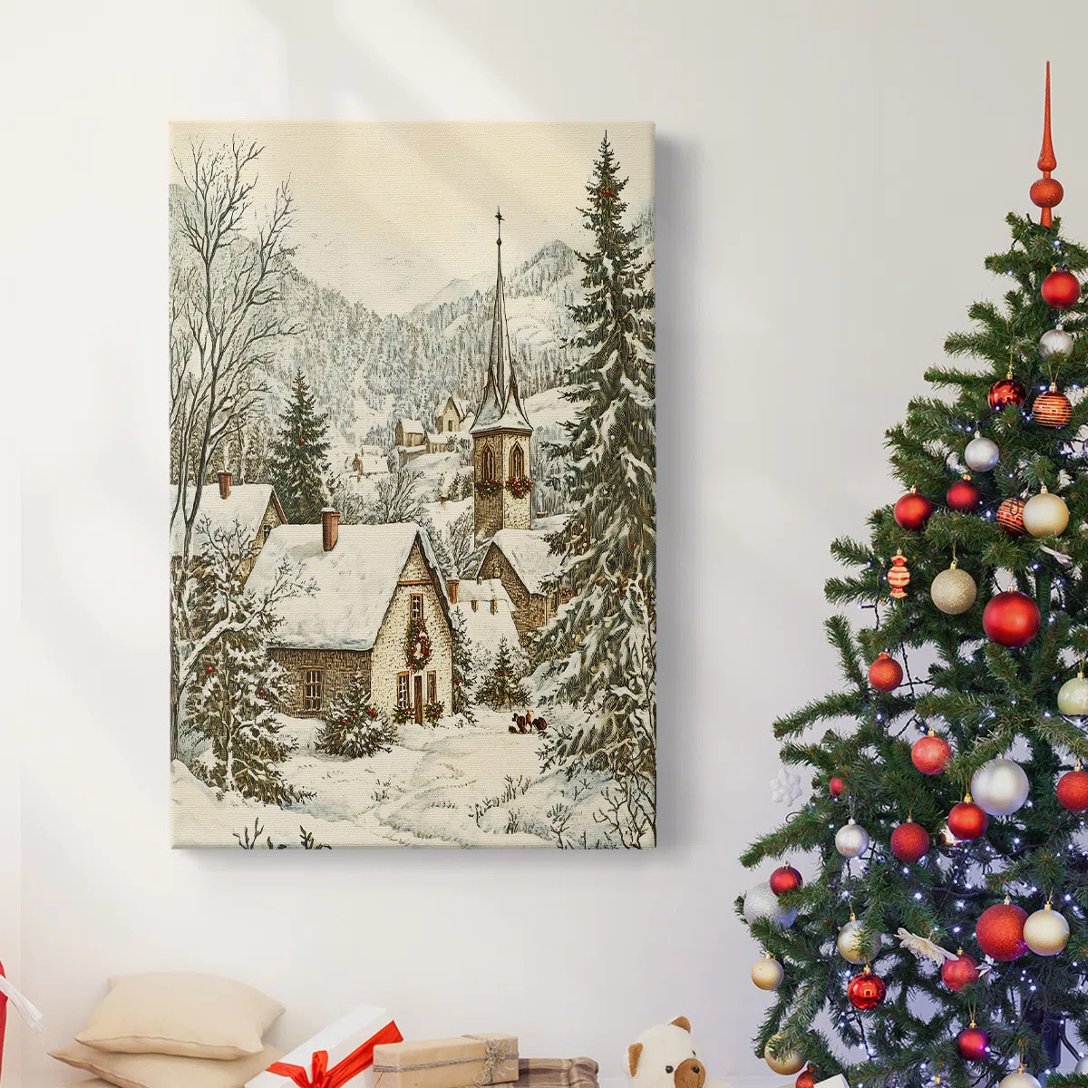 Christmas Holiday Art - Gallery Wrapped Canvas DXXII | Wayfair North America
