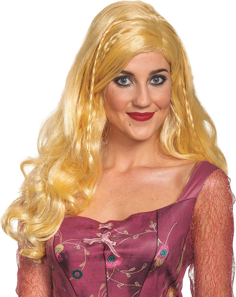 Disguise Women's Standard Disney Hocus Pocus Sarah Deluxe Wig Costume Accessory, Blonde, Adult Si... | Amazon (US)
