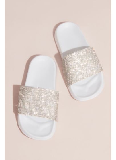 Crystal-Encrusted Slides | Davids Bridal